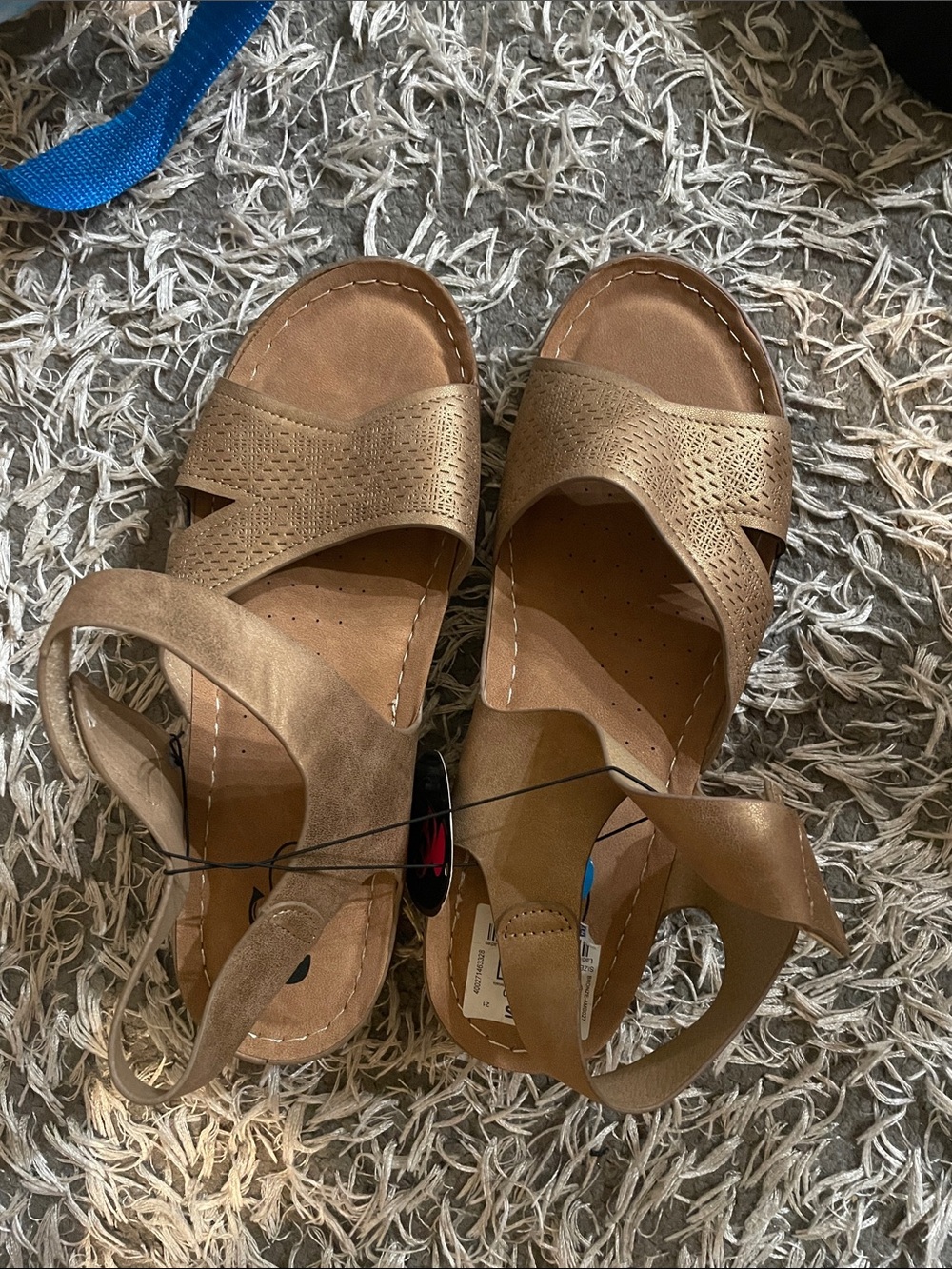 Women’s Metallic Tan Slingback Sandals
